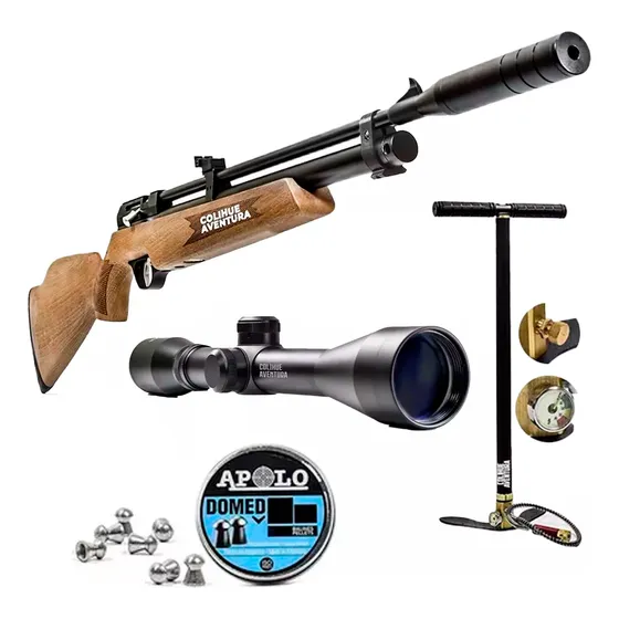 Rifle Pcp Fox Pr900w High Power + Inflador + Balines+ Mira