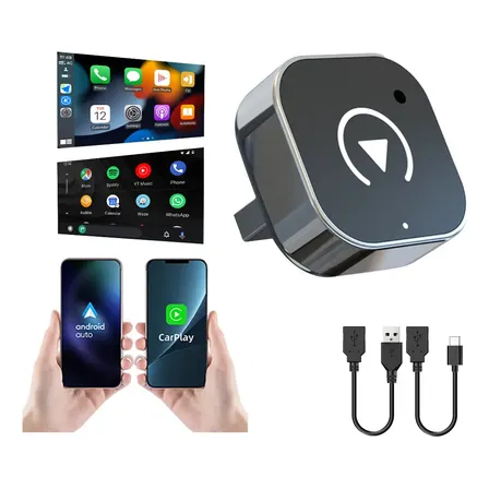 Car Play Adaptador Inalámbrico Y Android Auto Converter 2en1