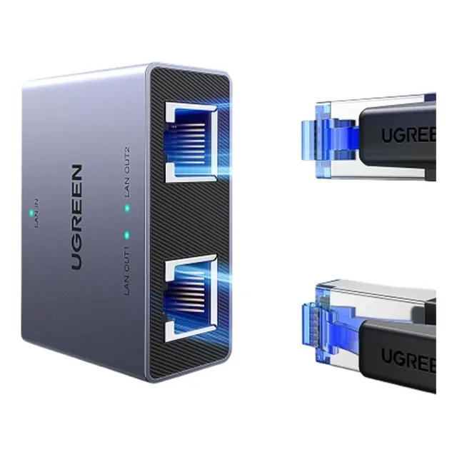 Ethernet Divisor Splitter Rj45 Hembra Out Tv Pc Gamer