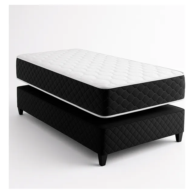 Sommier Colchon 1 Plaza Y Media Alta Densidad 100% Espuma 