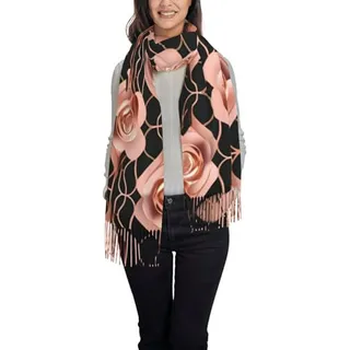 Bufanda De Invierno Con Estampado En Oro Rosa Para Regalo Na Bufanda De Invierno Con Estampado En Oro Rosa Para Regalo Na