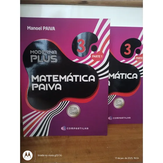 Coleção Moderna Plus Matemática Paiva 3 Partes 1 E 2