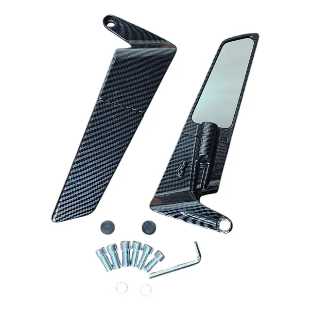 Espejos Aleron Naked Carbono Luna Grande Universal Moto