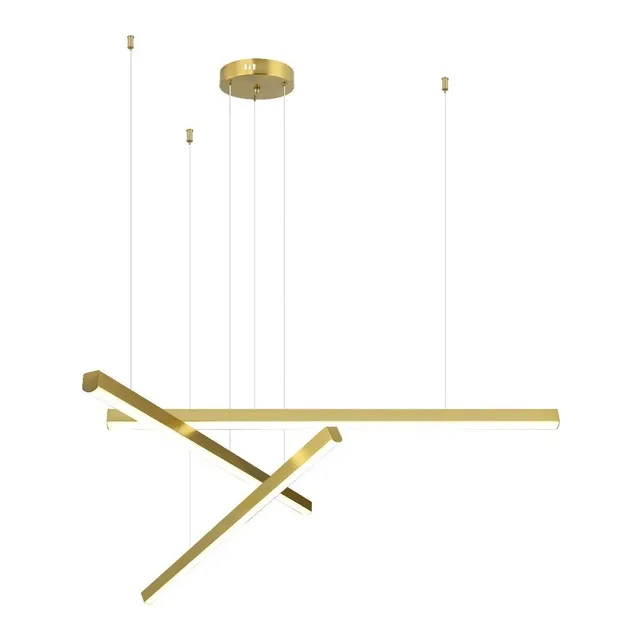 Lámpara Colgante Moderna Barras Led 50 Watts Dorado Candil