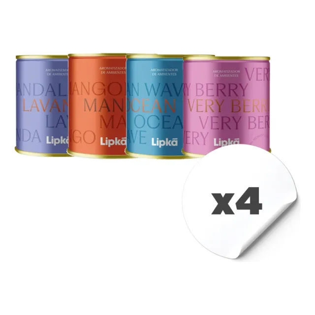 Pack 4 Latas Aromáticas Lipka