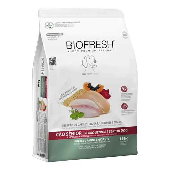 Alimento Biofresh Super Premium Biofresh Super Premium Perro Senior Razas medianas para perro senior de raza grande y gigante sabor mix de 15 kg | Cuotas sin interés