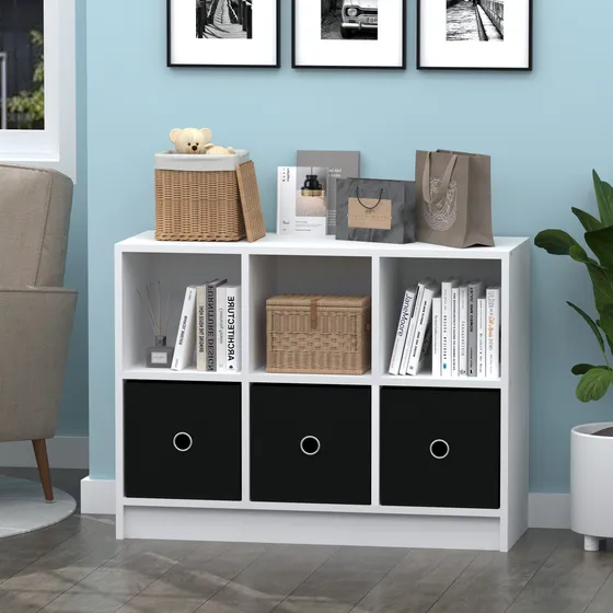 Librero Minimalista Con 6 Repisas Estante Multiusos Oficina