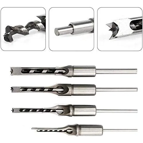 Mecha Broca De Madera Cuadrada Packx4 (6.4 - 8 - 9.5 - 12.7)