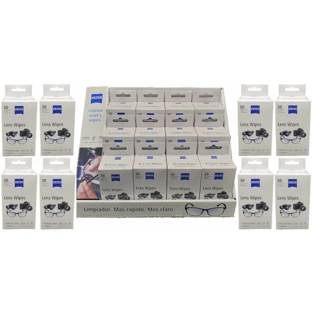 600pz 20x30 Toallas Humeda Zeiss Lens Wipes Lentes Pantalla