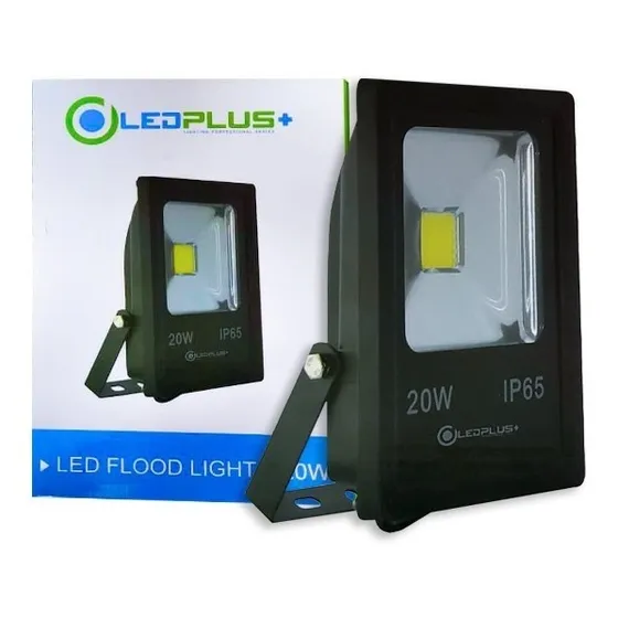 Reflector Led 20w 6500k Luz Blanca Exterior Led Plus