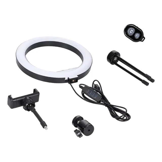 Lampara Aro De Luz Led De 10 Pulgadas Con Tripie Portatil 