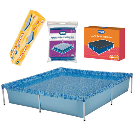 Piscina Infantil 1.500l + Capa E Forro Mor Piscina Infantil 1.500l + Capa E Forro Mor