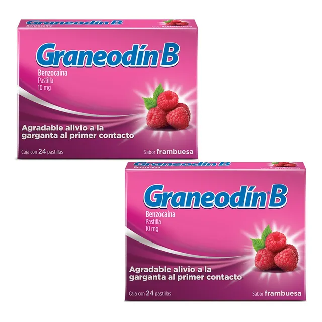 Graneodin B Frambuesa C/24 Tab Pack C/2 Pzs