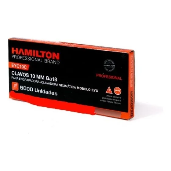 Clavos Para Clavadora Neumatica 10mm X 5000u Hamilton