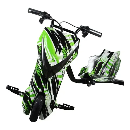 Triciclo Drift Elétrico Infantil 350w Led Bluetooth 8 Verde