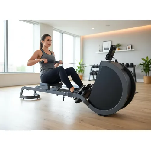Máquina de remo preta Concept2 Model D Rowerg Crossfit Pm5