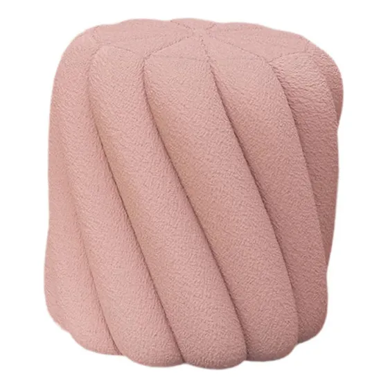 Silla De Tocador Otomana Redonda, Taburete De Pie Rosa