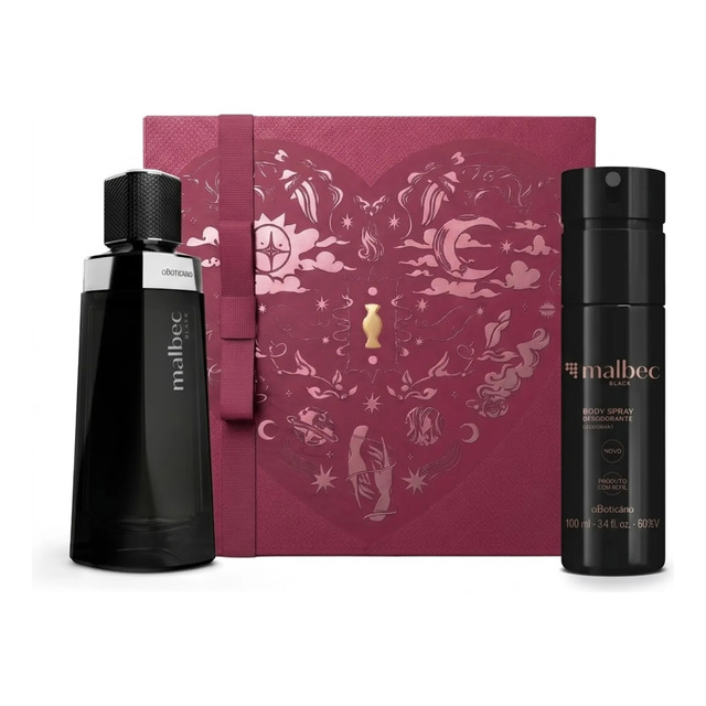 Combo Presente Dia Dos Namorados Malbec Black: Desodorante C Malbec