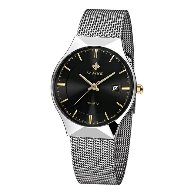 Mastop Hombres Ver Relojes Ultra Finos Relojes Acero Lvvsj