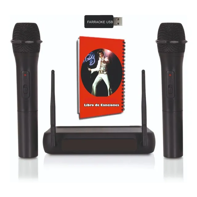 Karaoke Usb Smart+ 2 Micrófonos Inalámbricos Libro Impreso 