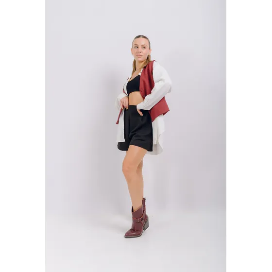 Bota Bucanera De Cuero Mujer Moda Urbana - Art Visa-