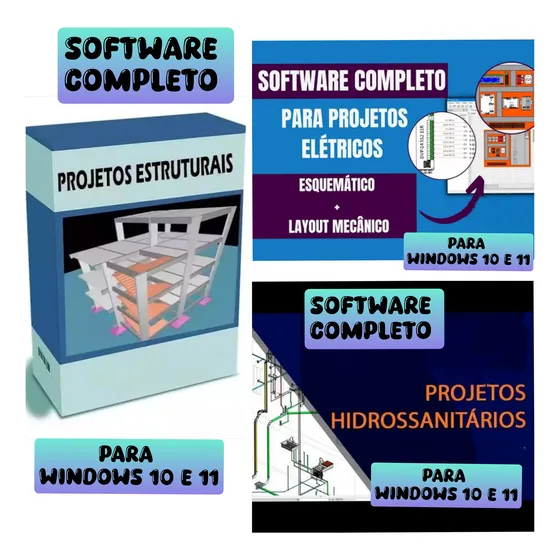 Software Projeto Estrutural Elétrico Hidráulico Sanitário