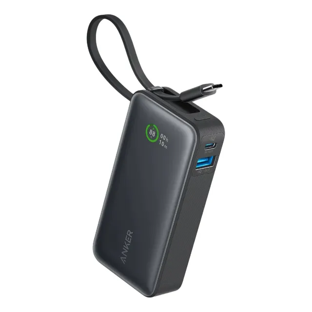 Cargador Power Bank | Anker Nano | 10.000mah 30w | Tamaño Compacto | Display Inteligente | iPhone 16 15 14 13 12 Pro Max | Galaxy S24 S23 S22 A55 A54 Ultra Plus
