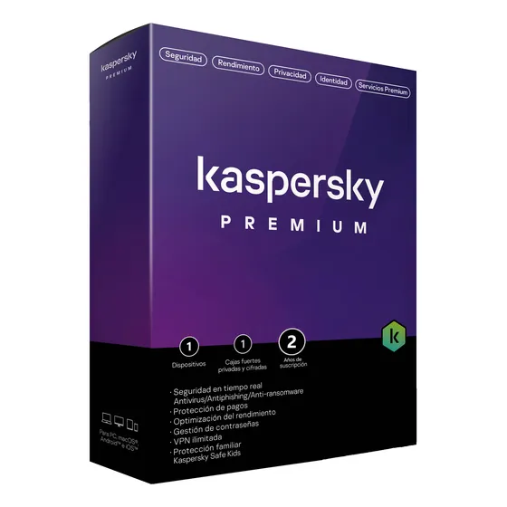 Antivirus Kaspersky Premium - 1 Dispositivo 2 Años