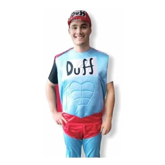 Disfraz Hombre Duff Para Adulto Disfraces Duffman Calidad Premium Halloween Varios Talles  A Pedido
