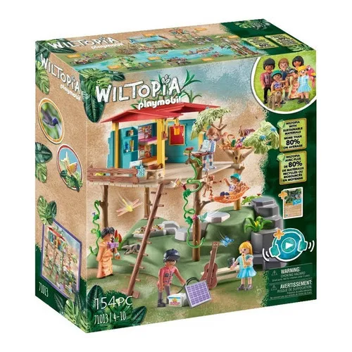 Figura Armable Playmobil Wiltopia Casa Del Árbol Familiar 154
