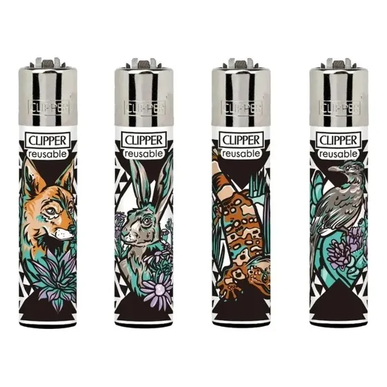 Encendedor Clipper Diseño Varios A Eleccion Recargable X 5u