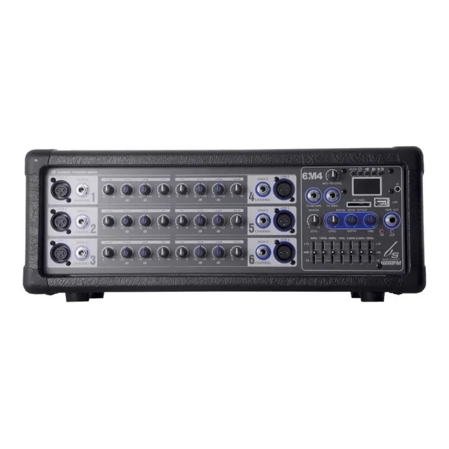 Consola Amplificada Backstage 6m4 Usb, 6 Canales Full