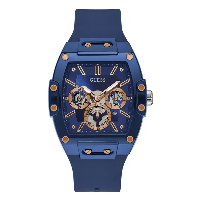 Reloj pulsera Guess GW0203G7 con correa de silicona color azul oscuro