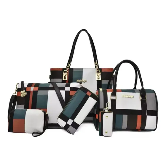 Cartera Bolso Set X 6 Piezas Premium Importado Moda Diseño