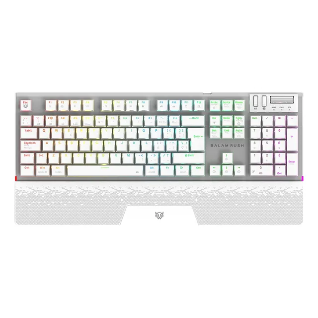 Teclado Gamer Mecánico Multidisp Dominate Expert Gk979i Teclado Blanco Idioma Español España