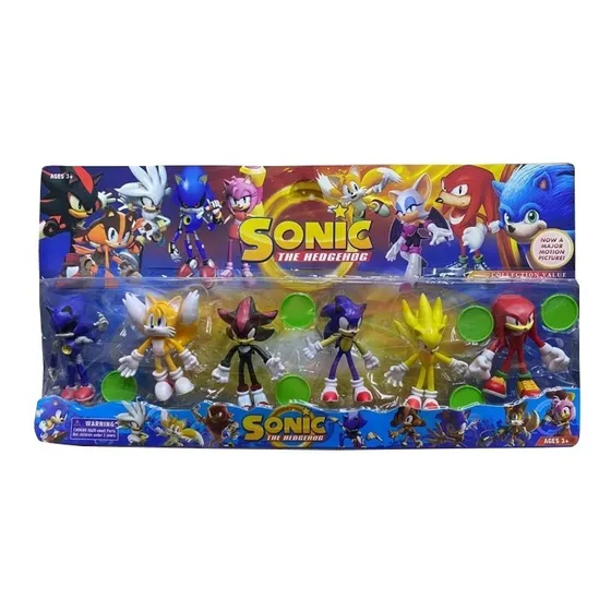 Muñecos Sonic Set De 6 Figuras 10 Cm