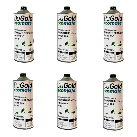 Kit 6un Fluido Gás Refrig Dugold Ecomate Formiato Metila 1kg