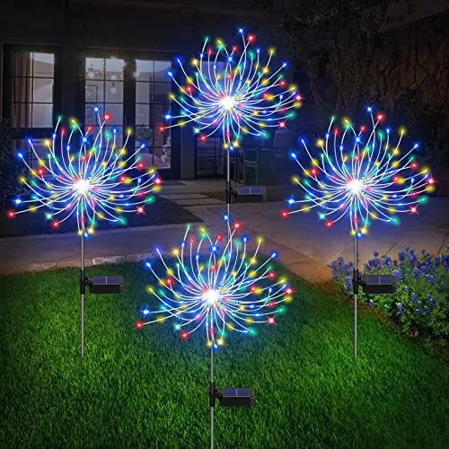 Luces Solares Para Jardín, Fuegos Artificiales Para Exterior