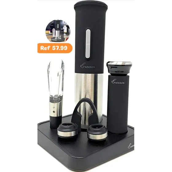Abridor De Vino Eléctrico Rabbit Pro Seg.