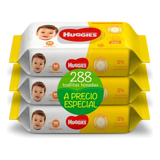 Toallitas Húmedas Huggies Limpieza Cotidiana X288