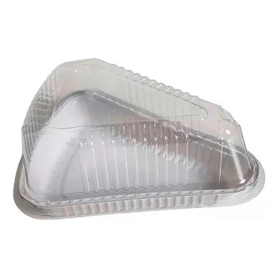 Embalagem Fatia De Bolo Torta Temaki Cor Transparente kit com 100 unidades Bipack BP630