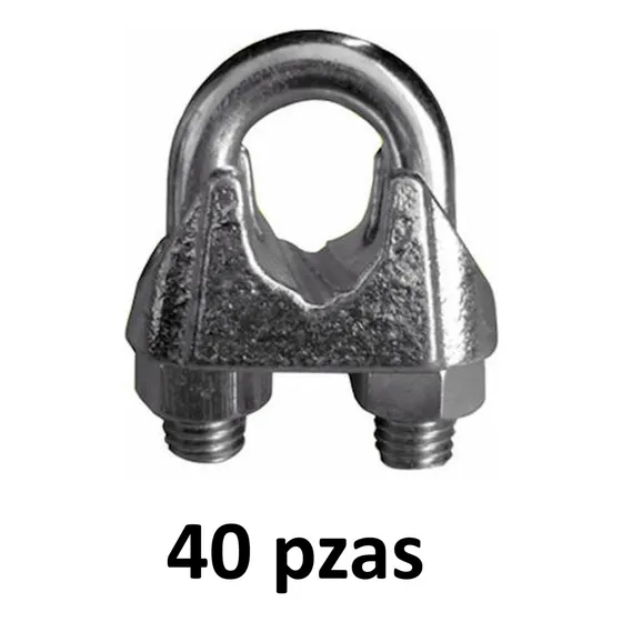 Perro Galvanizado Para Guaya 1/8 40pzas