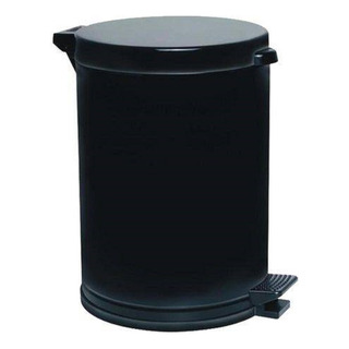 Lixeira 10,5l C Pedal Corpo Em Aço Preta C/ Recipiente 3576 Lixeira 10,5l C Pedal Corpo Em Aço Preta C/ Recipiente 3576