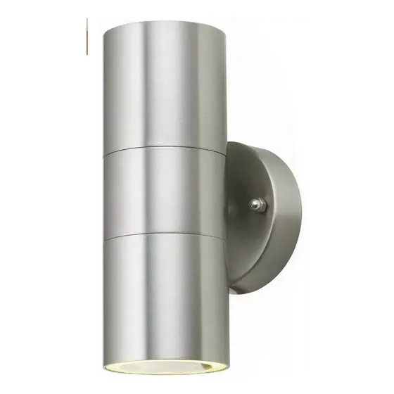 Aplique Exterior Bidireccional Acero Led 220v Tbcin Luminari Color Plateado Lum6-b