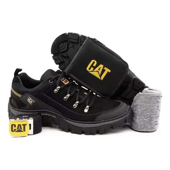 Tenis Zapato Cat Caterpillar Kit- Cinto Billetera Media
