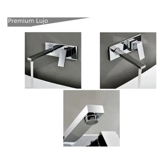 Griferia De Pared Lavamanos Cromada Inoxidable Premium