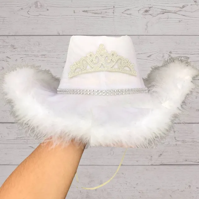 Sombrero De Vaquera Con Corona Fiesta Cotillón De Mujer