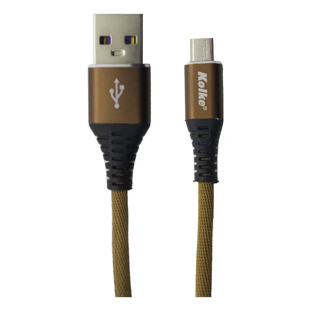 Cable Kolke Micro Usb Largo 2 Metros Apto Carga Rapida Datos Reforzado