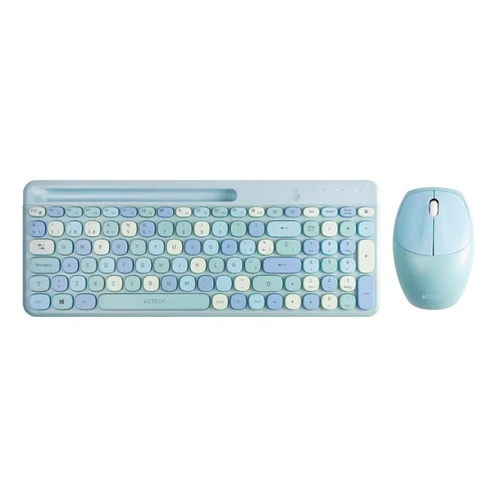 Combo Inalámbrico 2 En 1 Mk470 Teclado + Mouse Delgado Azul