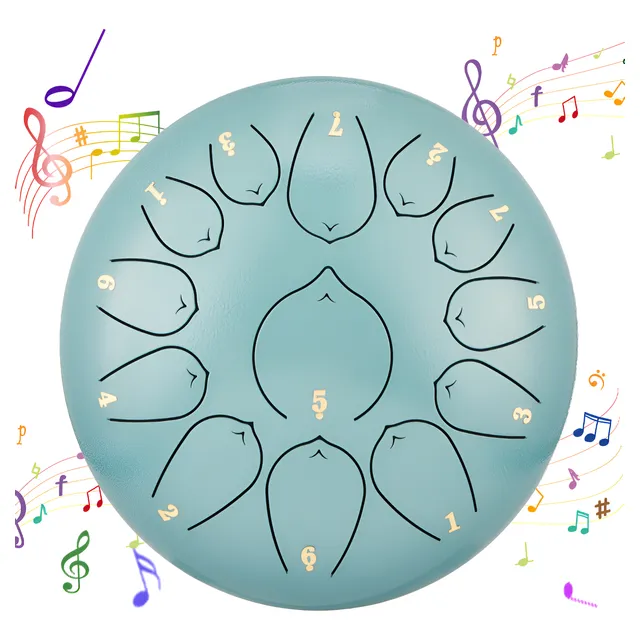 Tambor De Lengua De Acero 13 Notes 10puLG Handpan Para Yoga
